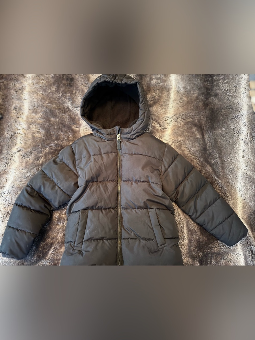 Swiss Tech Kids Black Hooded Puffer Jacket
